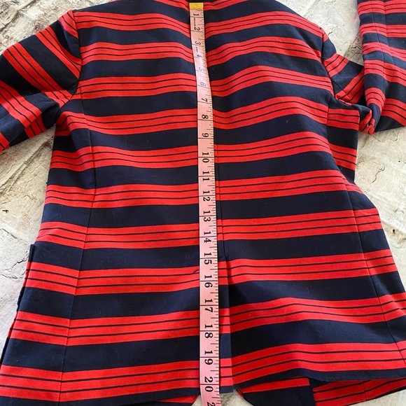 Gap The Academy Blazer Striped Red and Blue - Picture 12 of 12